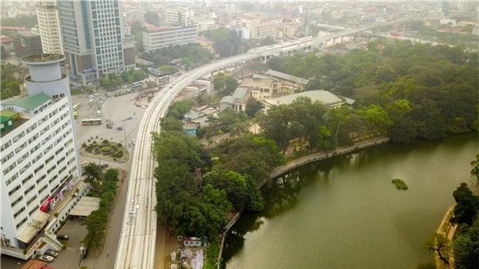 Metro Nhổn - ga Hà Nội thành hình đường trên cao xuyên qua phố phường Thủ đô - 14