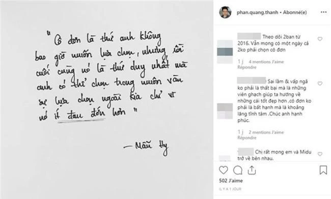Thiếu gia Phan Thành hết than cô đơn lại kể vương nợ, dân mạng vẫn chỉ tha thiết nhắc đến tên một người - Ảnh 3. Thiếu gia Phan Thành hết than cô đơn lại kể vương nợ, dân mạng vẫn chỉ tha thiết nhắc đến tên một người - Ảnh 3.