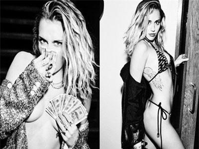 Miley Cyrus "đốt mắt" dân tình với loạt ảnh đen trắng: Thả rông khoe vòng 1 sexy, body đỉnh bất ngờ