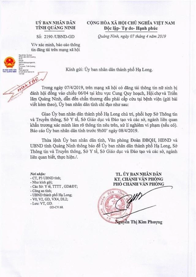 Vụ nữ sinh THPT bị đánh hội đồng phải nhập viện: UBND Quảng Ninh chỉ đạo khẩn - 1