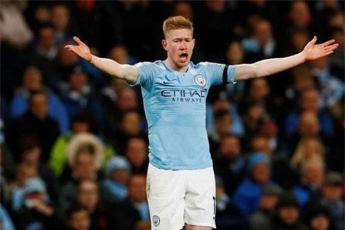 Tiền vệ phải: Kevin De Bruyne (Man City).