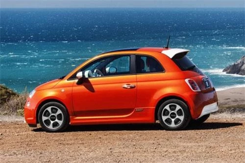 5. Fiat 500e 2019 (giá khởi điểm: 32.995 USD).