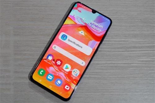 Galaxy A70 còn có tính năng mở khóa bằng nhận diện khuôn mặt.