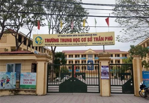 Trường THCS Trần Phú - nơi được cho là xảy ra vụ việc. Ảnh: VTC News.