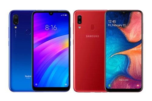 So sánh Xiaomi Redmi 7 với Samsung Galaxy A20