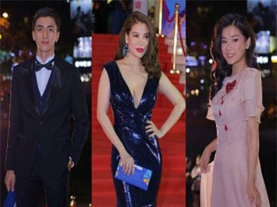 Vừa trở về từ Thổ Nhĩ Kỳ với Phương Nga, Bình An lẻ bóng trên thảm đỏ "Cánh diều" cùng dàn mỹ nhân Vbiz