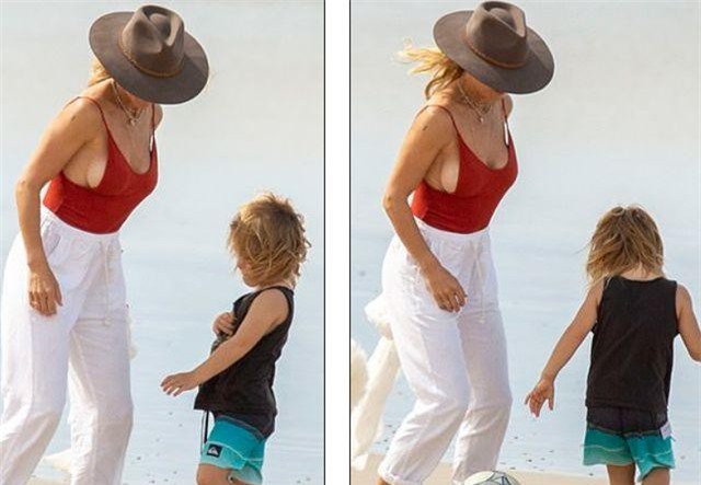 Elsa Pataky "lấp ló" ngực đầy