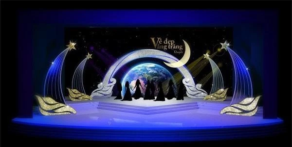 Thiết kế sân khấu cho đêm Gala Vẻ đẹp Vầng trăng khuyết 2019.