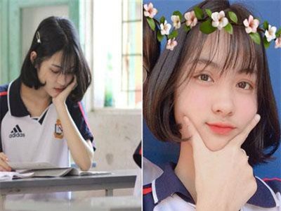 Nữ sinh sinh năm 2003 xinh xắn đúng chuẩn nàng thơ vườn trường