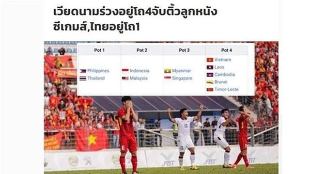 Báo Thái Lan mỉa mai khi U22 Việt Nam “đội sổ” nhóm hạt giống SEA Games - 1