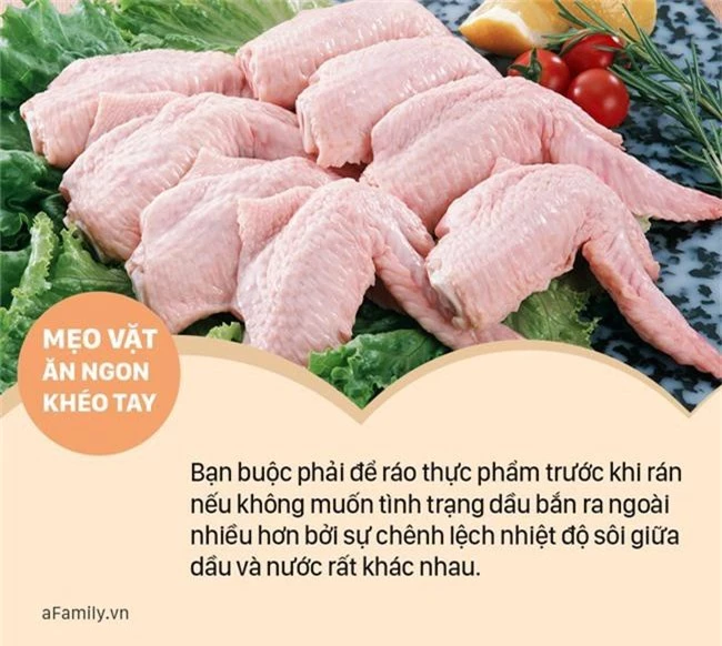 6 mẹo vặt để khi chiên rán thực phẩm không bị bắn dầu ra ngoài của các đầu bếp mà ít ai biết - Ảnh 2.