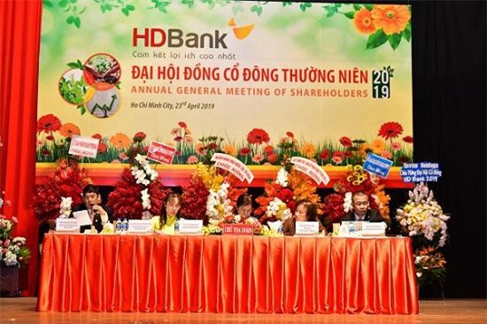 Đại hội đồng cổ đông thường niên HDBank 2019: Chia cổ tức và cổ phiếu thưởng 30%, đặt mục tiêu lợi nhuận trước thuế 5.077 tỷ đồng