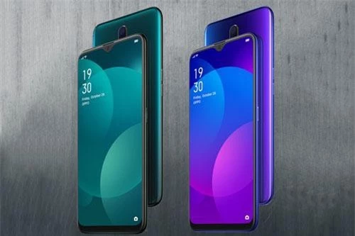 Oppo F11 có 2 màu tím thạch anh, xanh ngọc thạch. Giá bán của máy ở thị trường Việt Nam là 7,29 triệu đồng.