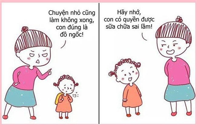 Bộ tranh hài hước về sự khác biệt giữa cách giáo dục con của cha mẹ bình thường và cha mẹ thông minh, ai xem cũng phải gật đầu đồng tình