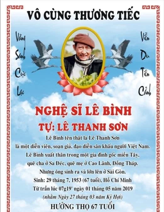 NSƯT Hạnh Thúy thay mặt gia đình nghệ sĩ Lê Bình thông báo thời gian cử hành tang lễ - Ảnh 3.