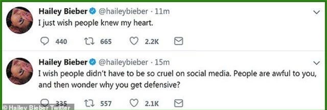 Vợ Justin Bieber sợ hãi trước sự độc ác trên mạng xã hội - 2
