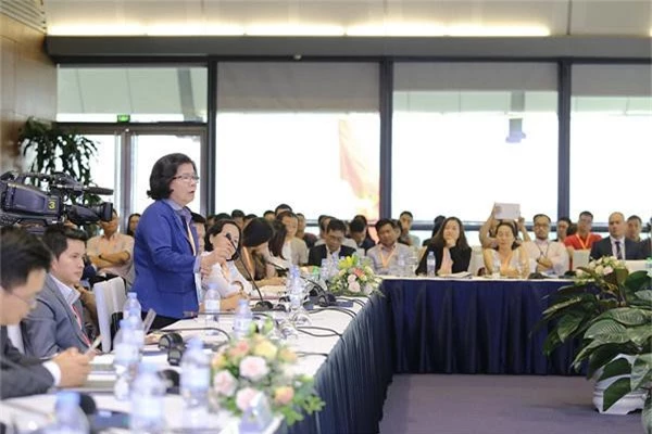 Bà Vũ Kim Hạnh phát biểu tại Phiên hiến kế về doanh nghiệp và CPTPP