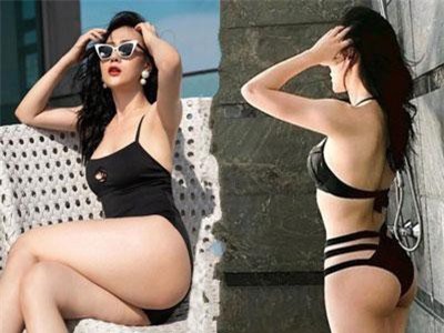 Phương Oanh "Quỳnh Búp Bê" diện áo tắm khoe vòng 3 nóng bỏng, kéo đến ảnh cuối mới bất ngờ
