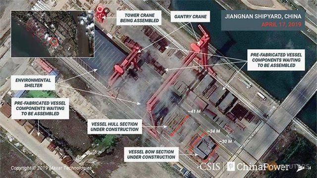 Ảnh vệ tinh hé lộ tàu sân bay lớn nhất của Trung Quốc