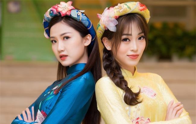 Phương Nga diện áo dài nền nã, thân thiết khi đụng độ "bạn gái màn ảnh" của Bình An