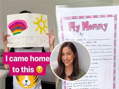 Hà Tăng hạnh phúc khoe món quà ý nghĩa con trai 4 tuổi Richrad dành tặng trong “Ngày của mẹ”