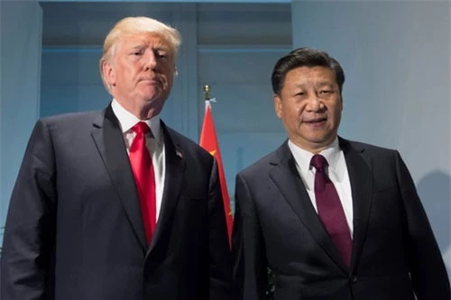 Tổng thống Mỹ Donald Trump và Chủ tịch Trung Quốc Tập Cận Bình gặp nhau bên lề Hội nghị thượng đỉnh G20 tại Hamburg, Đức vào tháng 7/2017. Ảnh: Reuters.