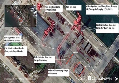 Lộ bằng chứng Trung Quốc đang đóng tàu sân bay thứ 3