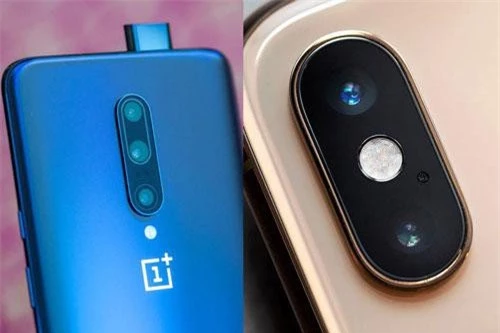 OnePlus 7 Pro và iPhone Xs Max Camera (phải).