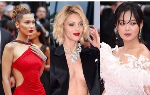 Thảm đỏ Cannes 2019 ngày 4 "ngộp thở" với các màn hở ngực táo bạo