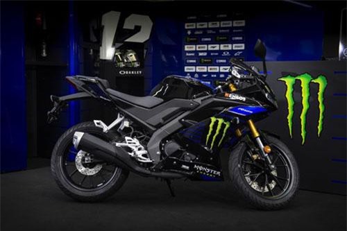 Cận cảnh môtô thể thao cỡ nhỏ Yamaha R125 Monster Energy