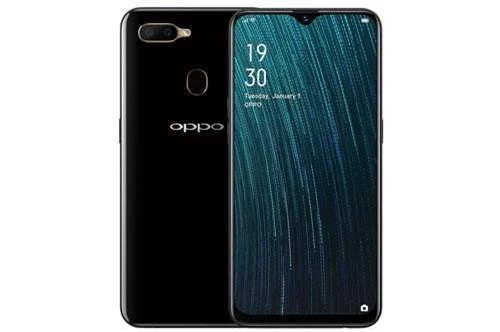 Oppo A5s sử dụng vỏ nhựa nguyên khối nhưng được thiết kế giả kính. Máy sở hữu số đo 155,9x75,4x8,2 mm, cân nặng 170 g. 