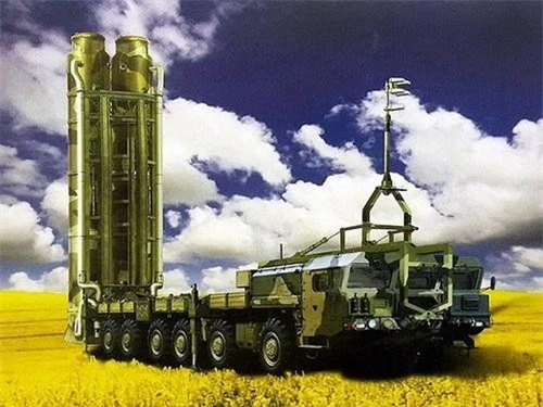 Đồ họa xe mang phóng tự hành của tổ hợp tên lửa phòng không tầm xa S-500 Prometheus