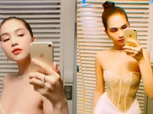 Sau bộ đầm "có như không", Ngọc Trinh tái xuất táo bạo hơn, netizen bình luận: Trông giống bikini quấn khăn tắm