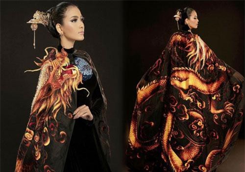 Cận cảnh bộ áo dài giúp Trương Thị May gây ấn tượng sau màn xuất hiện "phô phang" của Ngọc Trinh tại Cannes 2019