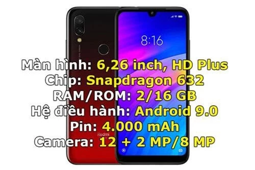 Xiaomi Redmi 7 16 GB (giá 2,99 triệu đồng)