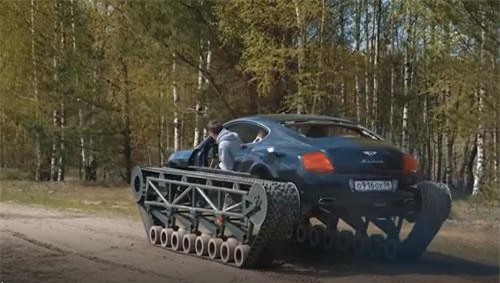 CLIP: Dân chơi Nga độ Bentley thành xe tăng