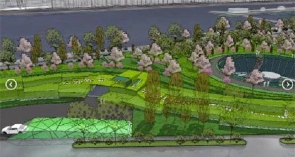 Phối cảnh dự án bãi đỗ xe ngầm kết hợp thương mại dịch vụ tại công viên Thủ Lệ trên website của Him Lam BC.