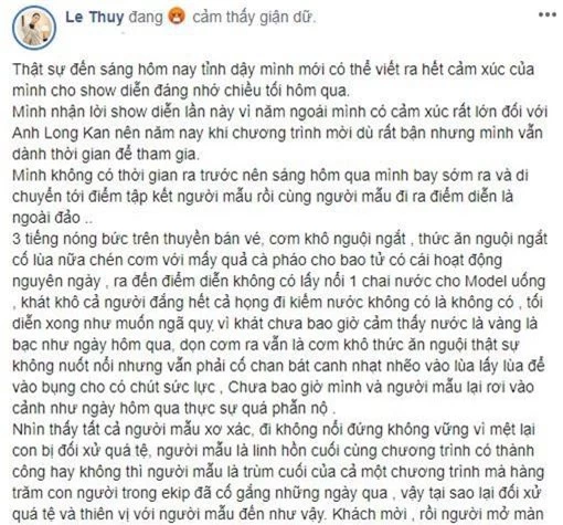 le thuy xot xa vi nguoi mau bi doi xu te, an com nguoi, khat kho co trinh dien thoi trang hinh anh 2