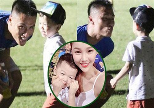 Kỳ Hân đưa con trai đến sân cỏ ủng hộ chồng sau khi Mạc Hồng Quân không được gọi lên tuyển quốc gia Việt Nam