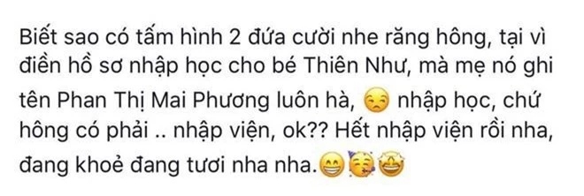 Mai Phương đi nhập học cho con, hạnh phúc tới nỗi viết nhầm tên mình - Ảnh 3.