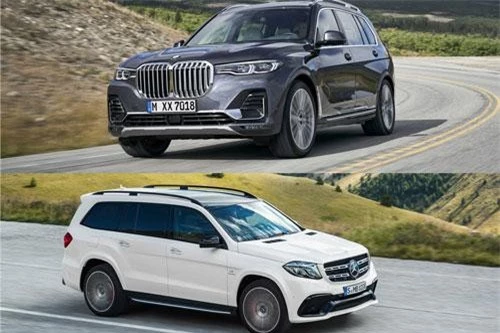 BMW X7 (trên) và Mercedes-Benz GLS.