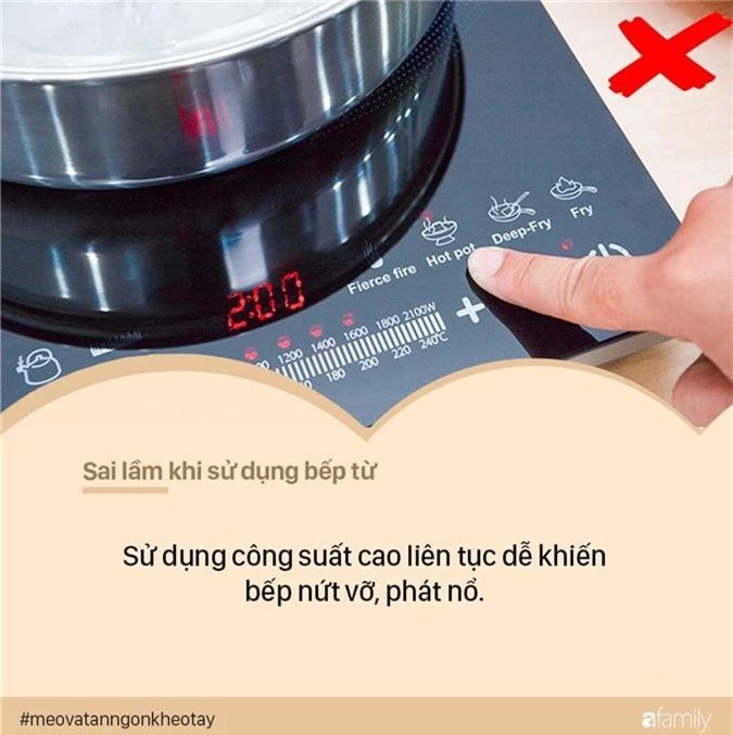 Sai lầm khi sử dụng bếp từ khiến  - Ảnh 2.