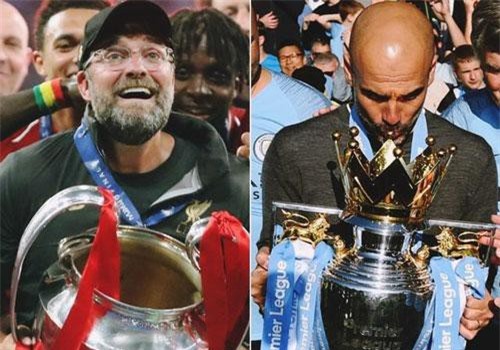 Pep Guardiola chúc mừng Jurgen Klopp sau chức vô địch Champions League