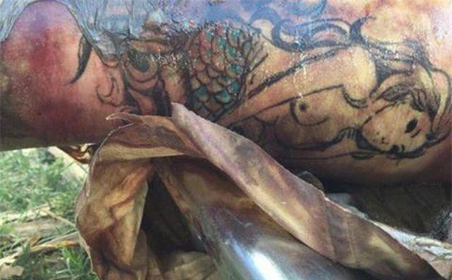 Kon Tum: Truy tìm danh tính thi thể trôi sông có hình xăm nàng tiên cá