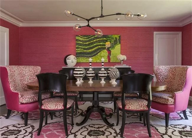 Chìm đắm trong vẻ đẹp ngọt ngào của những căn phòng ăn được tô điểm với sắc hồng - Ảnh 10.