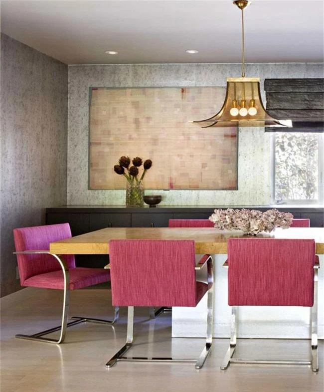 Chìm đắm trong vẻ đẹp ngọt ngào của những căn phòng ăn được tô điểm với sắc hồng - Ảnh 2.