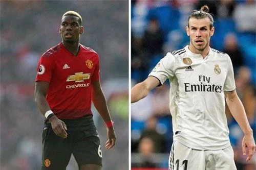 Real sẵn sàng dùng Bale (phải) như 1 phần của bản hợp đồng để có Pogba.