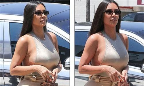 Kim Kardashian mặc táo bạo ra phố