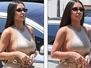 Kim Kardashian mặc táo bạo ra phố