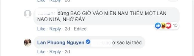 Đăng đàn so sánh showbiz hai miền Nam - Bắc, Lan Phương bị cư dân mạng bất bình "ném đá", đe dọa "đừng bao giờ vào Nam nữa, nhớ đấy!"  - Ảnh 3.